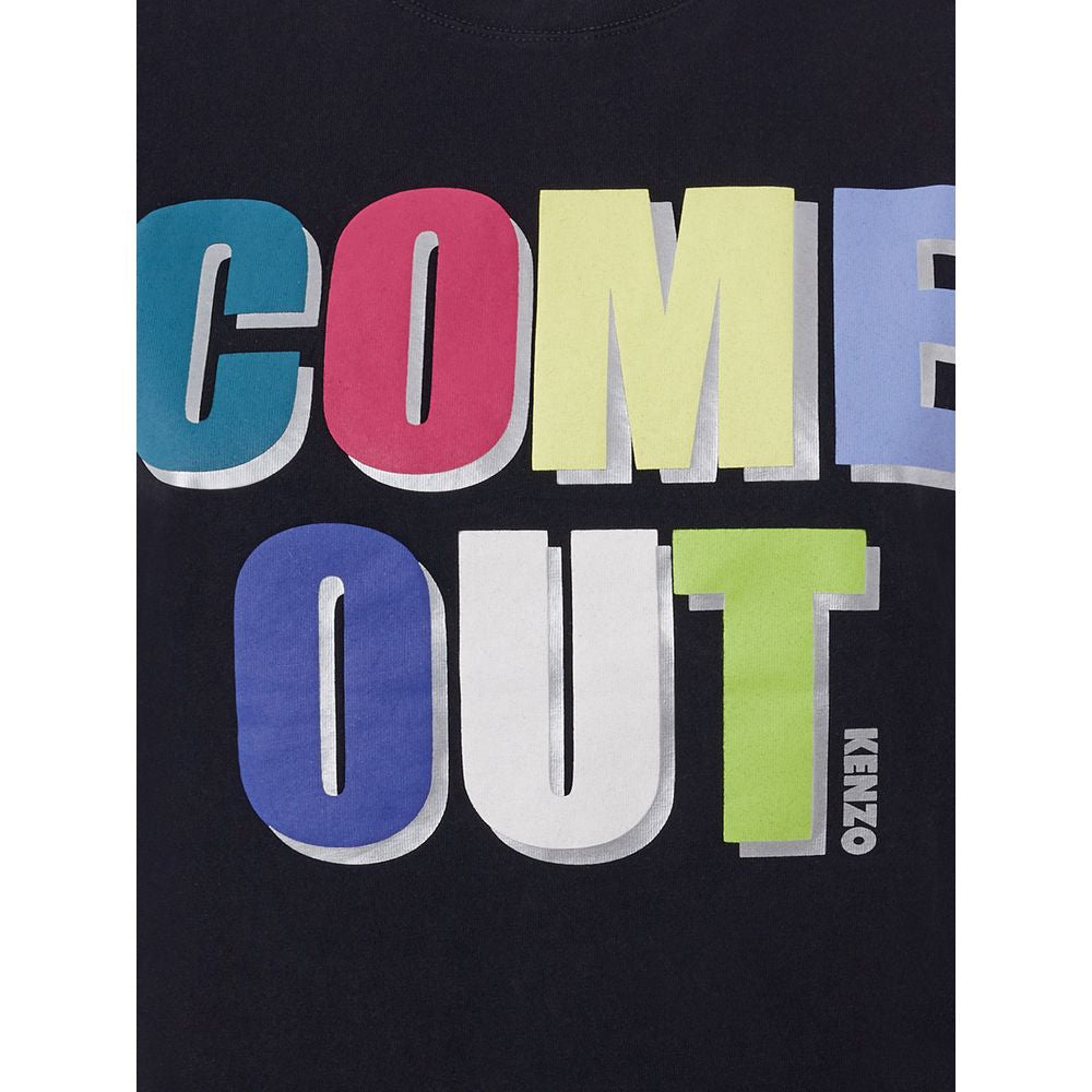Kenzo Elegantes Baumwoll-T-Shirt in zeitlosem Schwarz