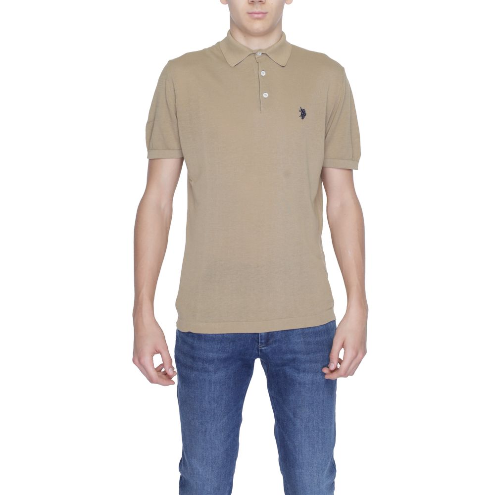 U.S. POLO ASSN. Beigefarbener Baumwollpullover