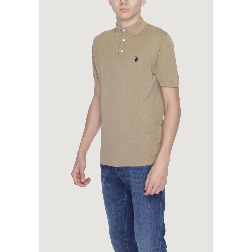 U.S. POLO ASSN. Beigefarbener Baumwollpullover