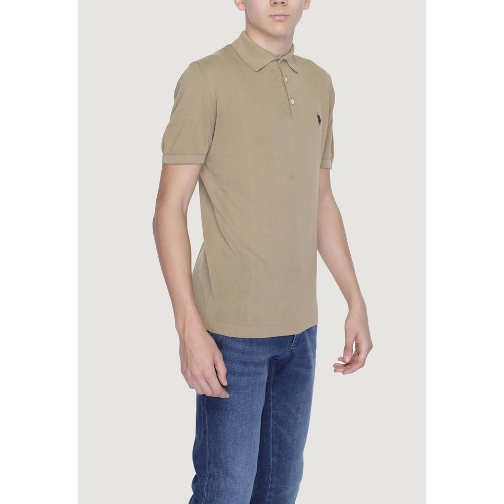 U.S. POLO ASSN. Beigefarbener Baumwollpullover