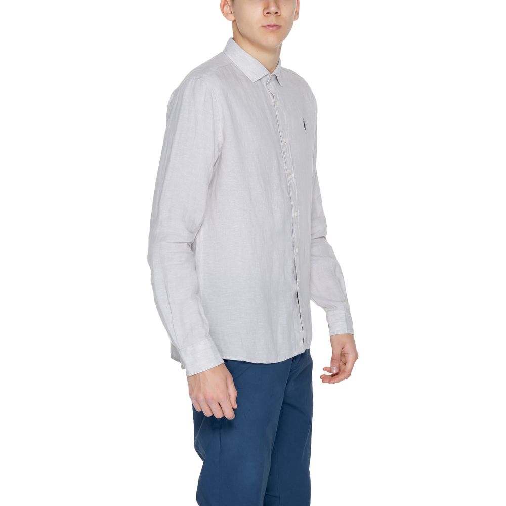 U.S. POLO ASSN. Beigefarbenes Leinenhemd