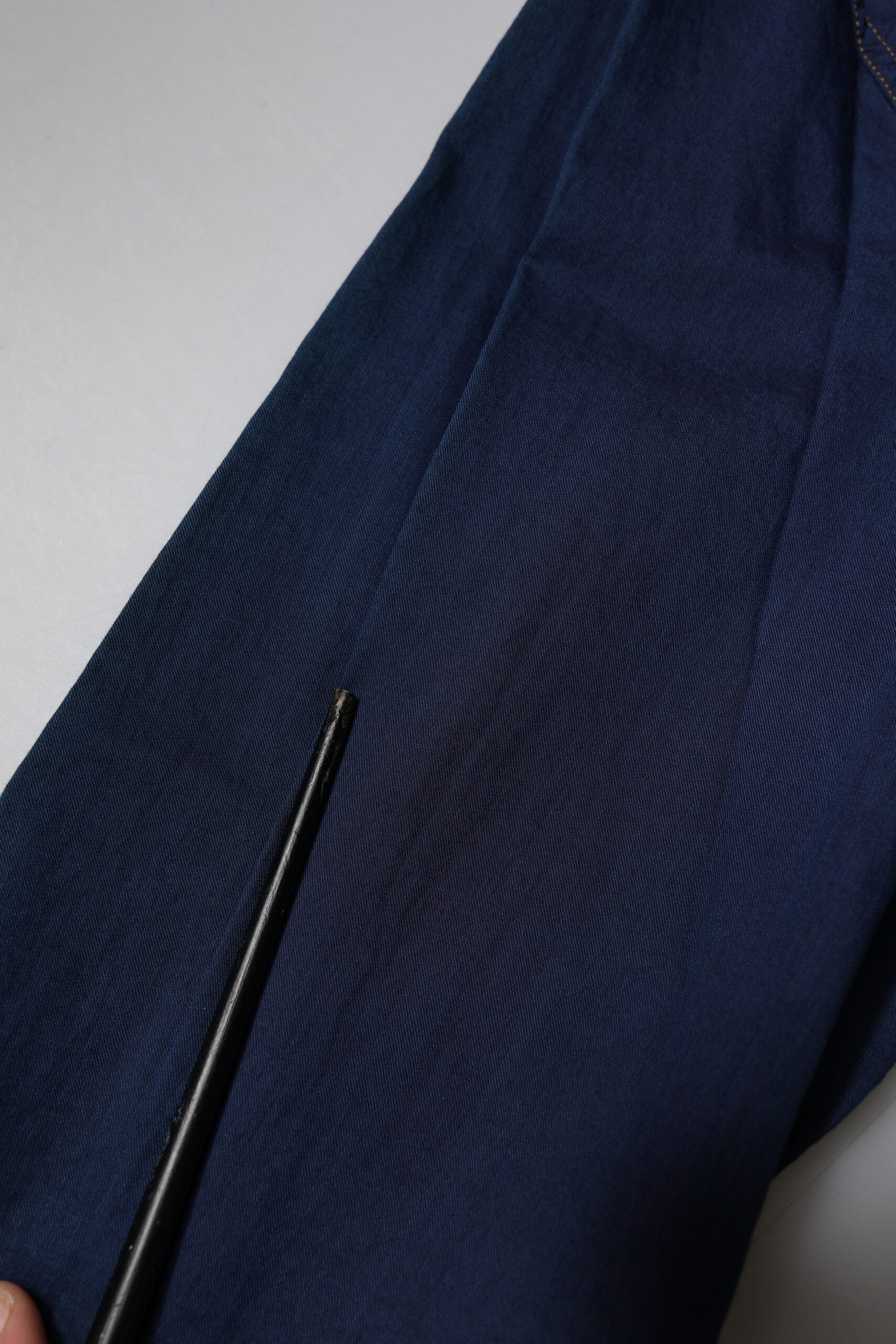 Dolce & Gabbana Dunkelblaues Kleid aus Baumwolle GOLD Formelles Hemd