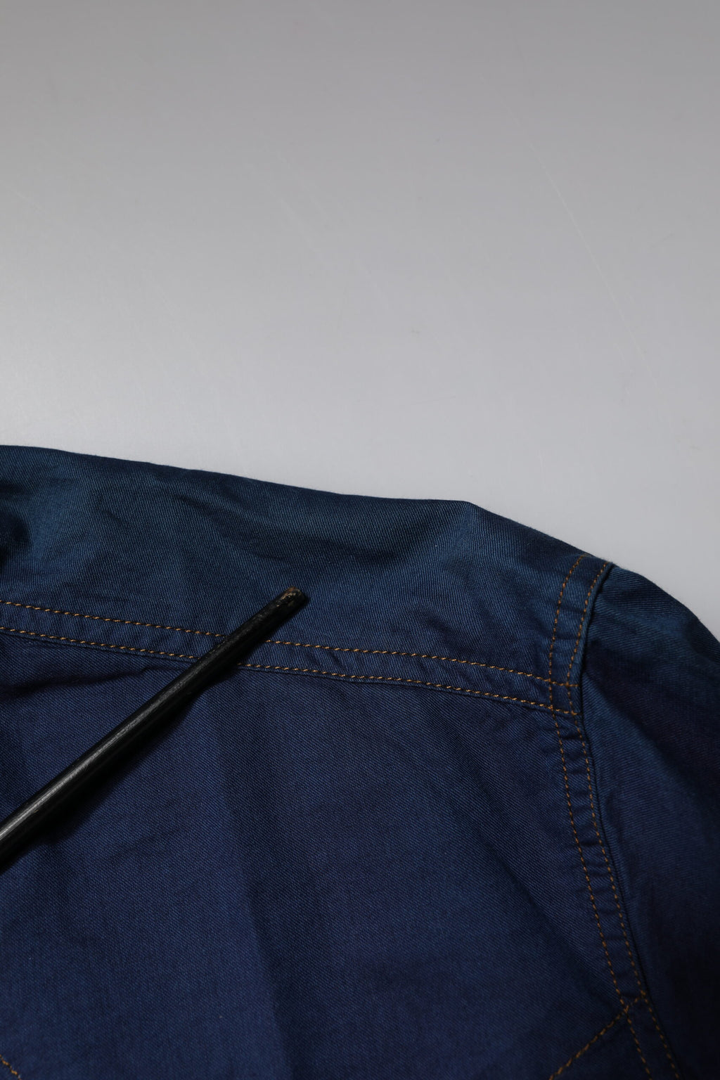 Dolce & Gabbana Dunkelblaues Kleid aus Baumwolle GOLD Formelles Hemd