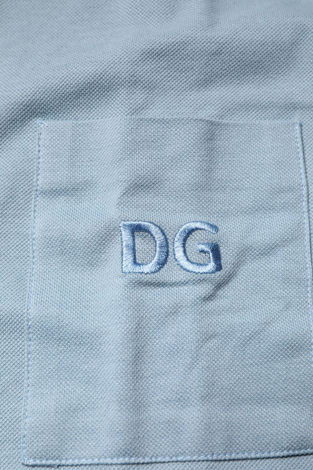 Dolce & Gabbana Blaues Baumwoll-Poloshirt mit Knopfleiste für Männer