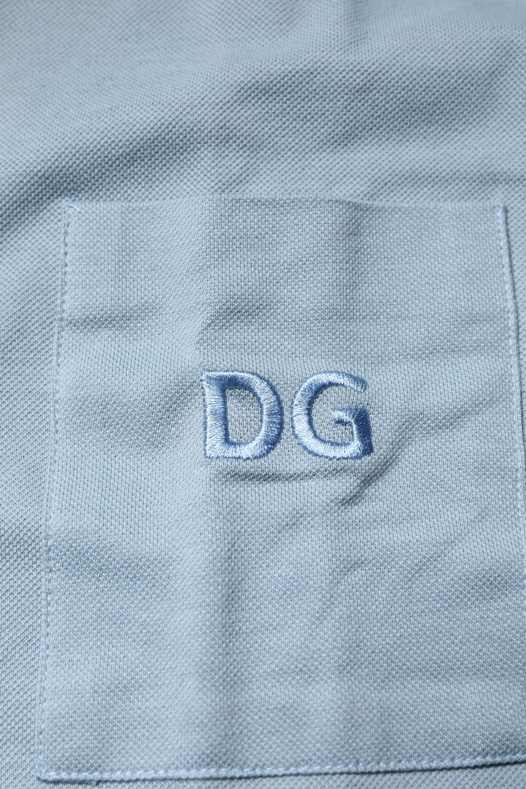 Dolce & Gabbana Blaues Baumwoll-Poloshirt mit Knopfleiste für Männer