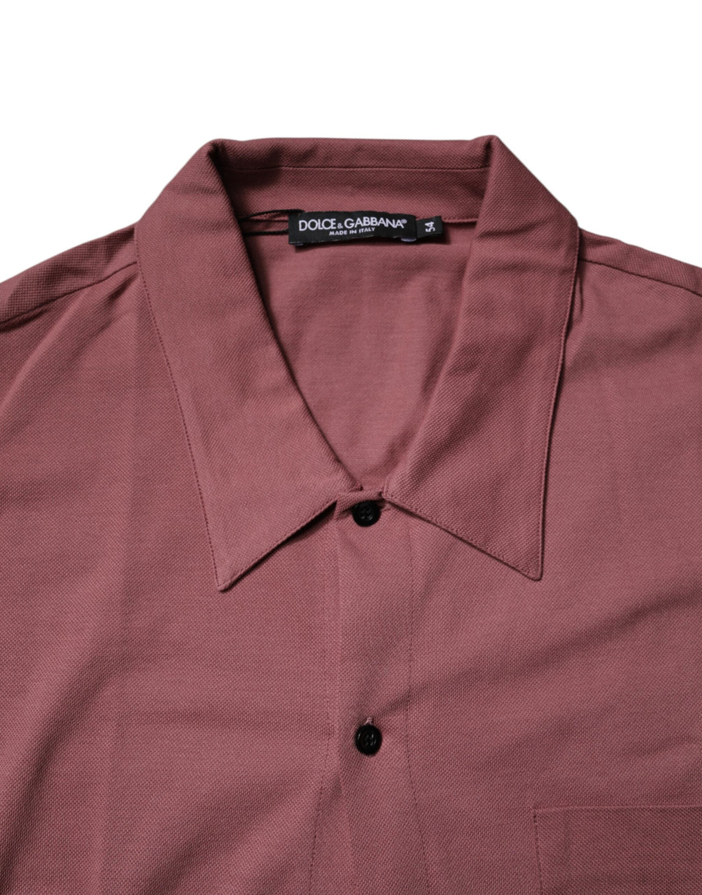 Dolce & Gabbana Dunkelrosa Button Down Casual Polohemd für Männer