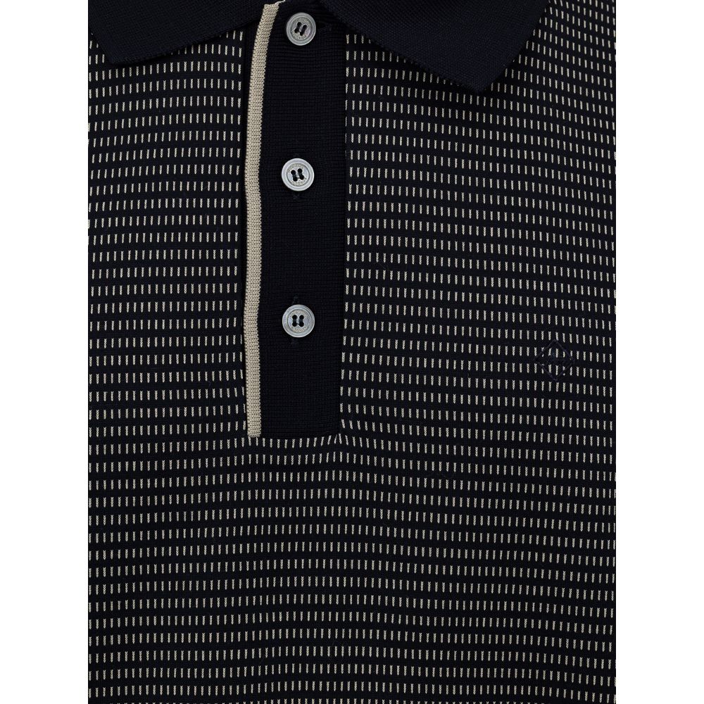 Dunhill Blaues Baumwoll-Poloshirt