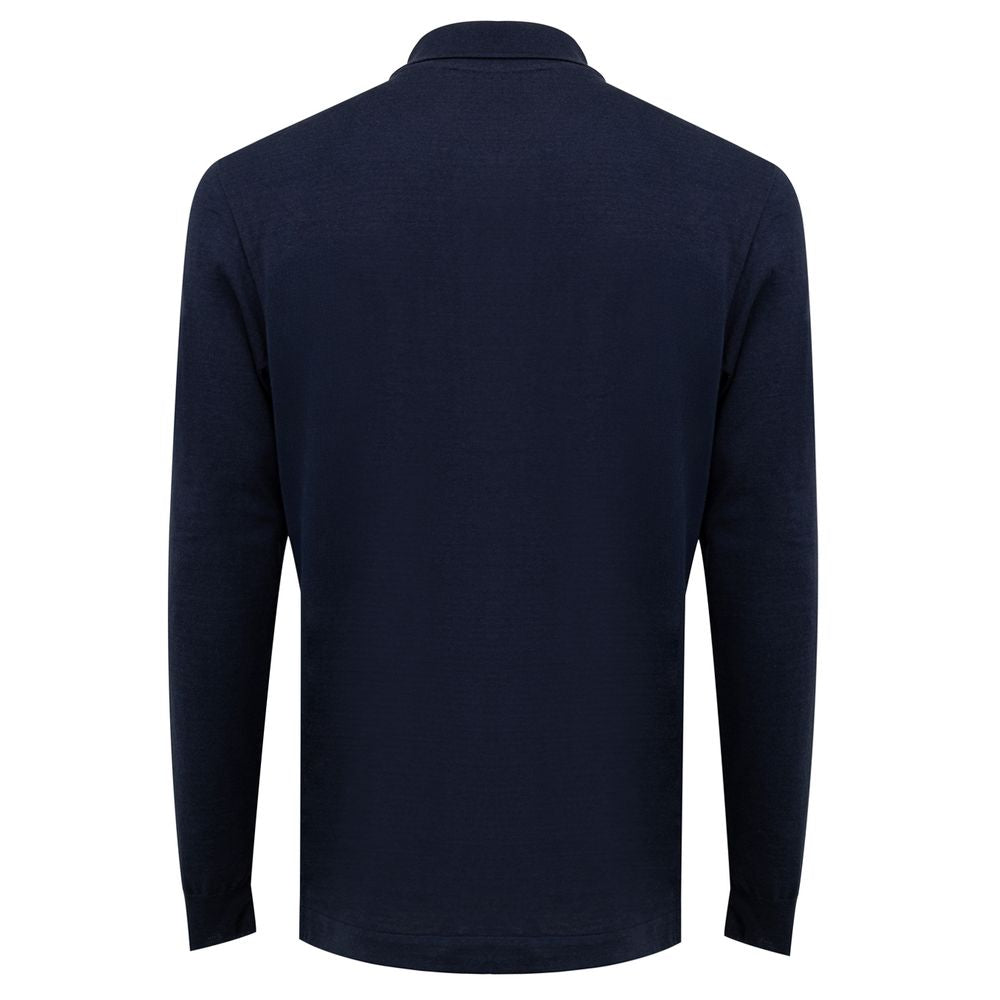 Dunhill Blaues Kaschmir-Poloshirt