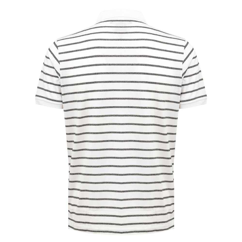 Dunhill Weißes Baumwoll-Poloshirt