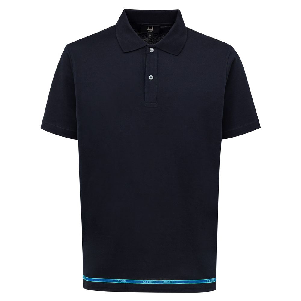 Dunhill Blaues Baumwoll-Poloshirt