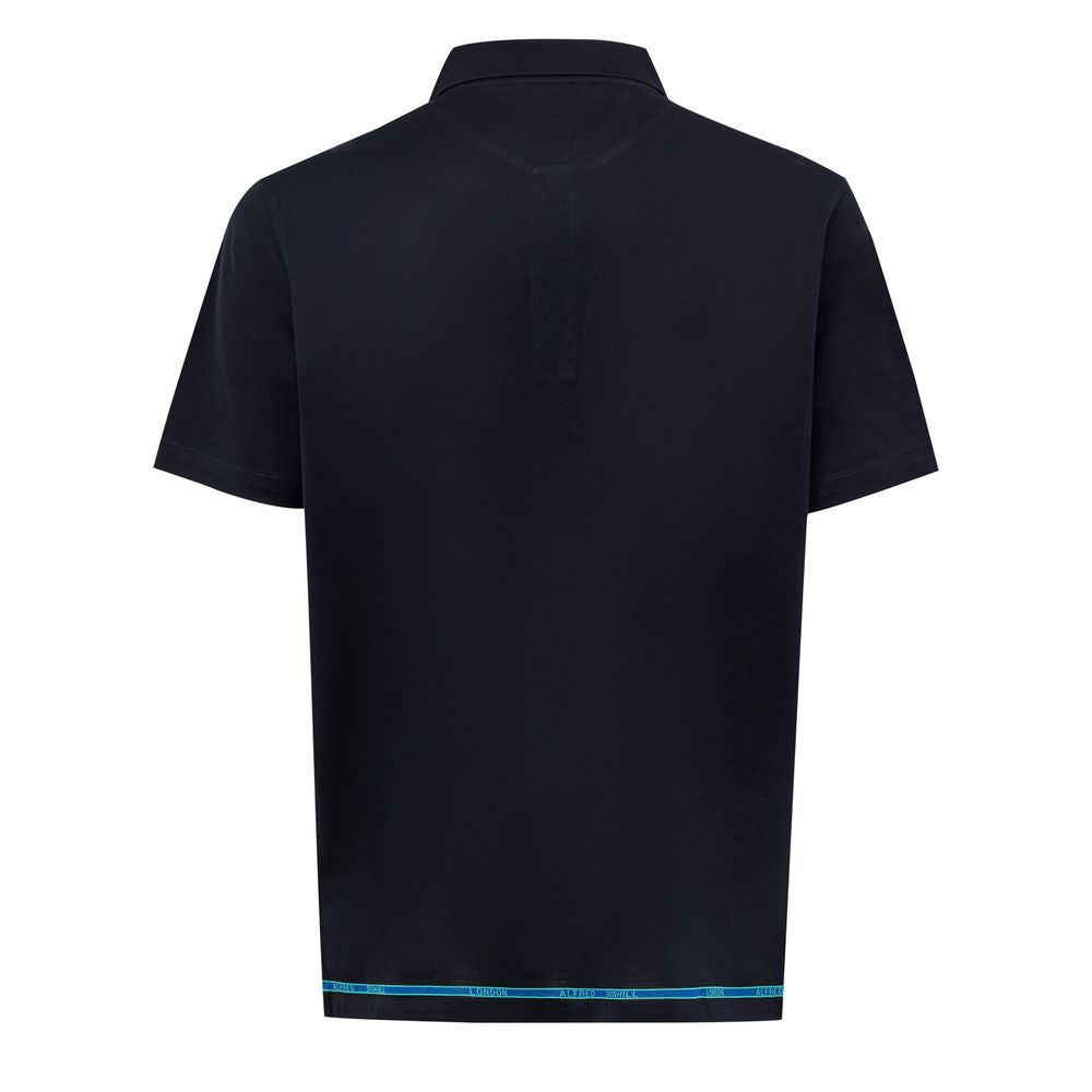 Dunhill Blaues Baumwoll-Poloshirt