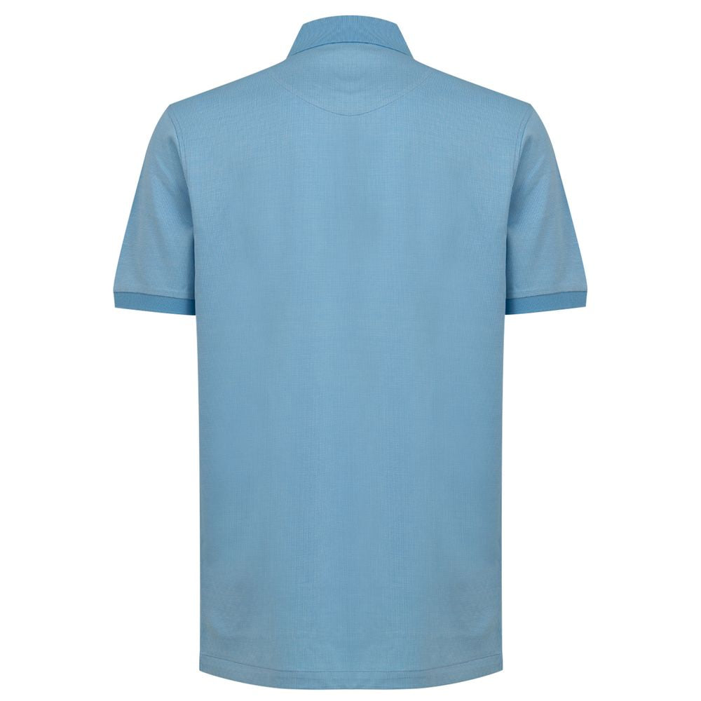 Dunhill Blaues Baumwoll-Poloshirt
