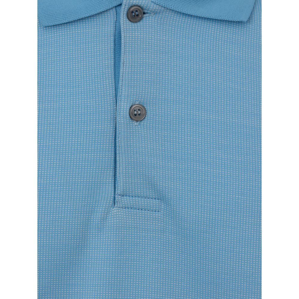 Dunhill Blaues Baumwoll-Poloshirt