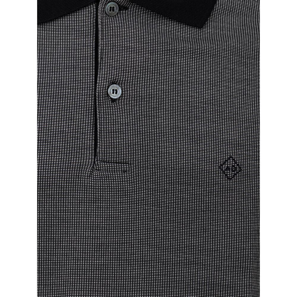 Dunhill Schwarzes Baumwoll-Poloshirt