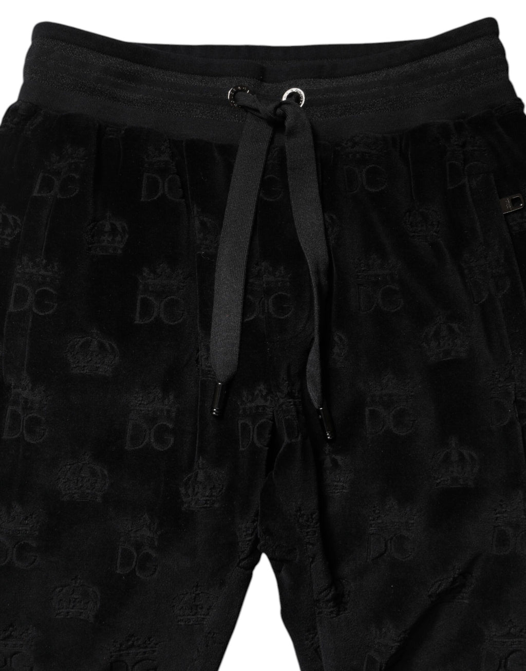 Dolce & Gabbana Schwarze Jogginghose mit All-Over DG-Logo-Print