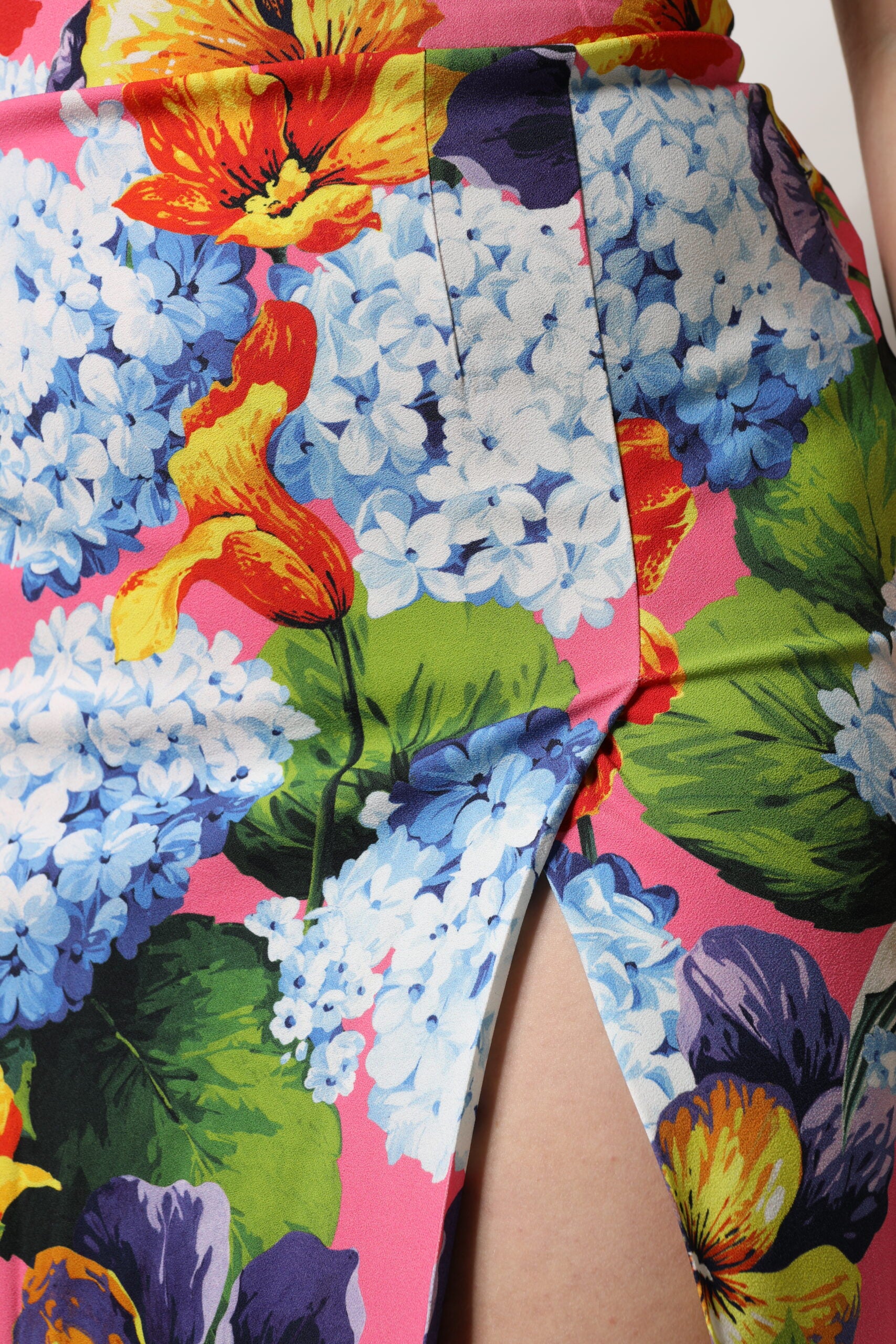 Dolce & Gabbana Multicolor Floraler Midirock mit hoher Taille