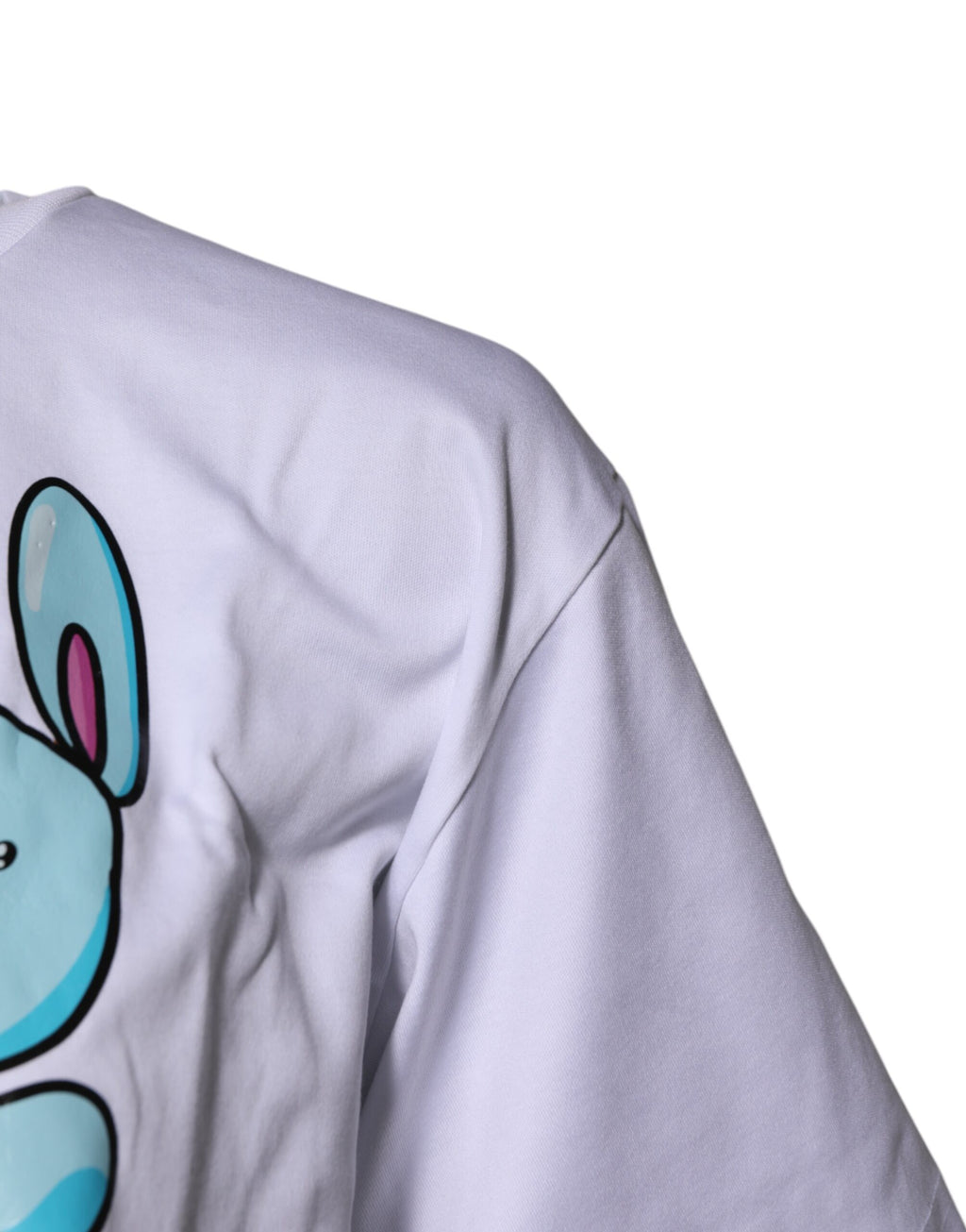 Dolce & Gabbana Weißes bedrucktes T-Shirt mit Rundhalsausschnitt aus Baumwolle