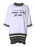 Dolce & Gabbana White Cotton DG Fashion Crew Neck Tee T-shirt