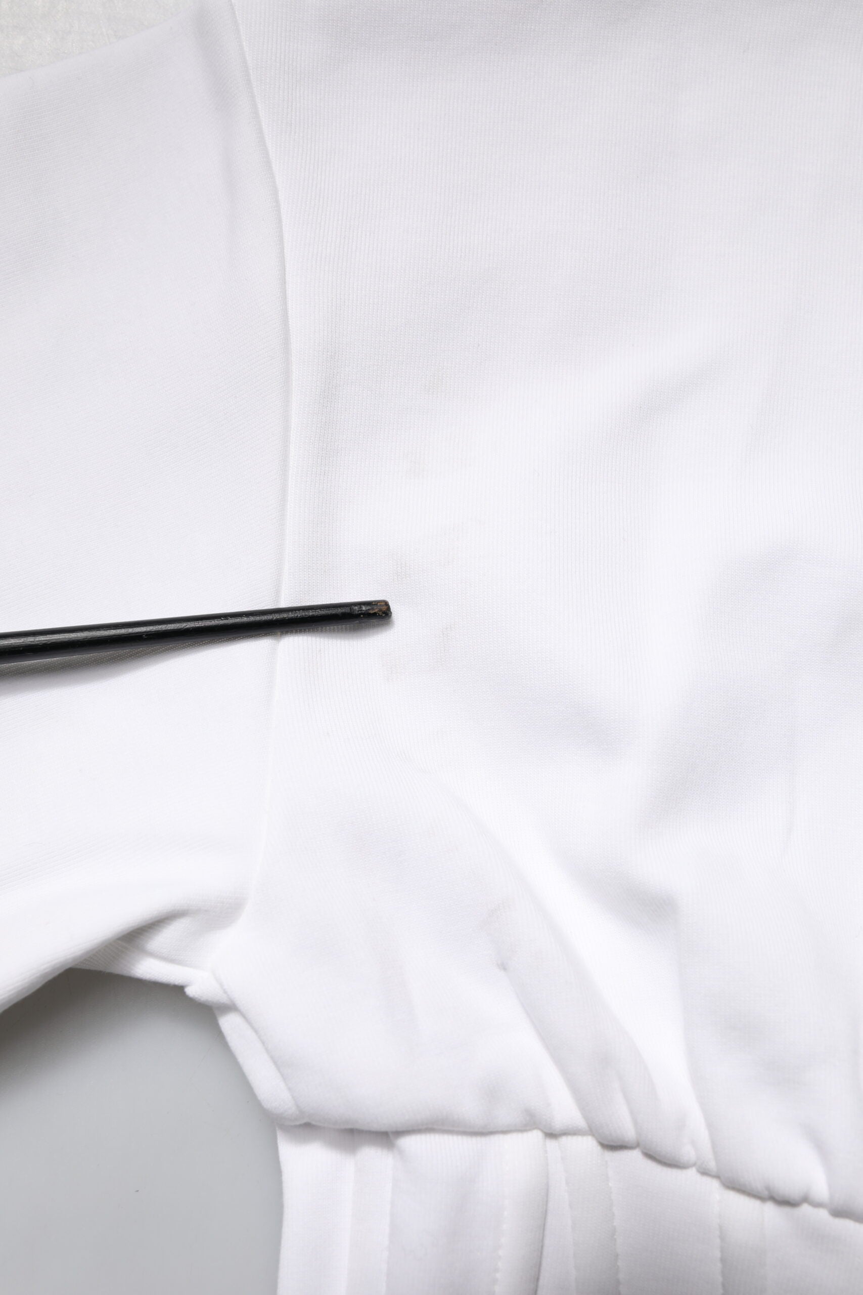 Dolce & Gabbana Weißes Blusentop aus Baumwollmischung mit 3/4 Ärmeln