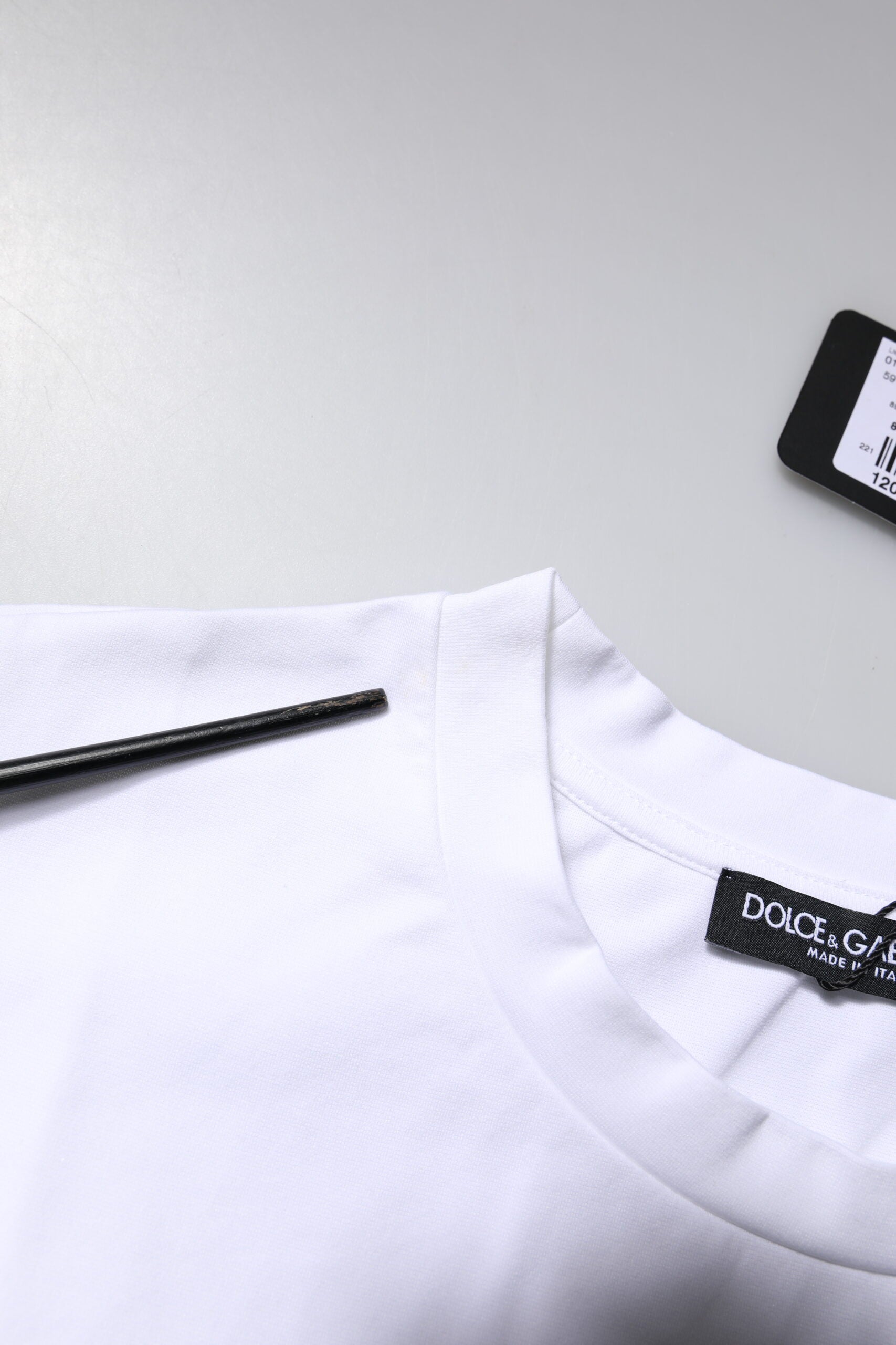 Dolce & Gabbana Weißes Bellissima-T-Shirt mit Rundhalsausschnitt aus Baumwolle