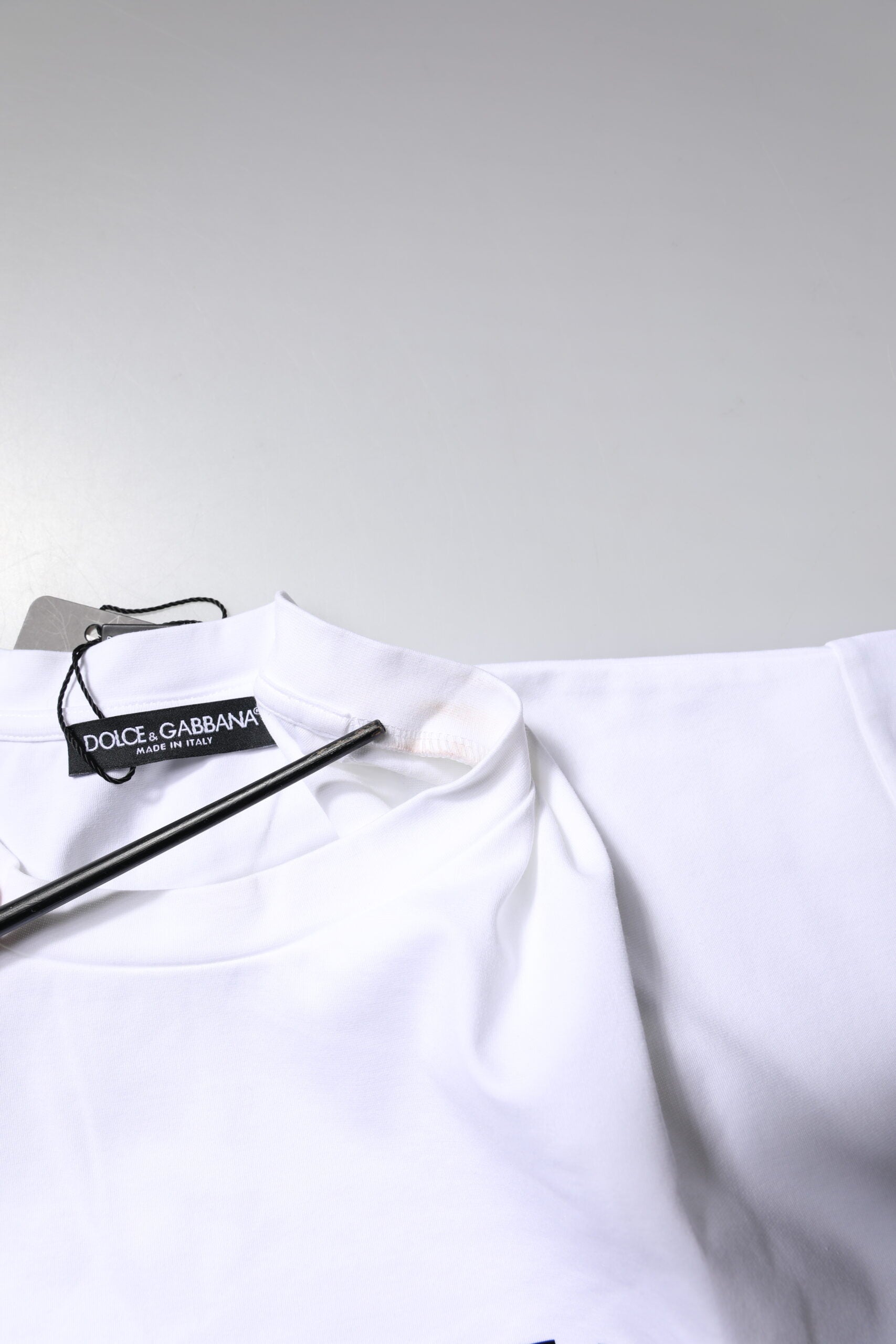 Dolce & Gabbana Weißes Bellissima-T-Shirt mit Rundhalsausschnitt aus Baumwolle