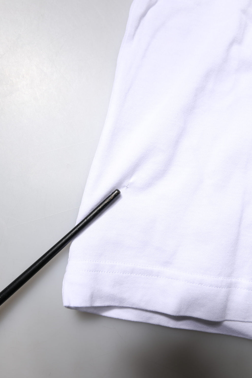 Dolce & Gabbana Weißes Baumwoll-T-Shirt mit Rundhalsausschnitt