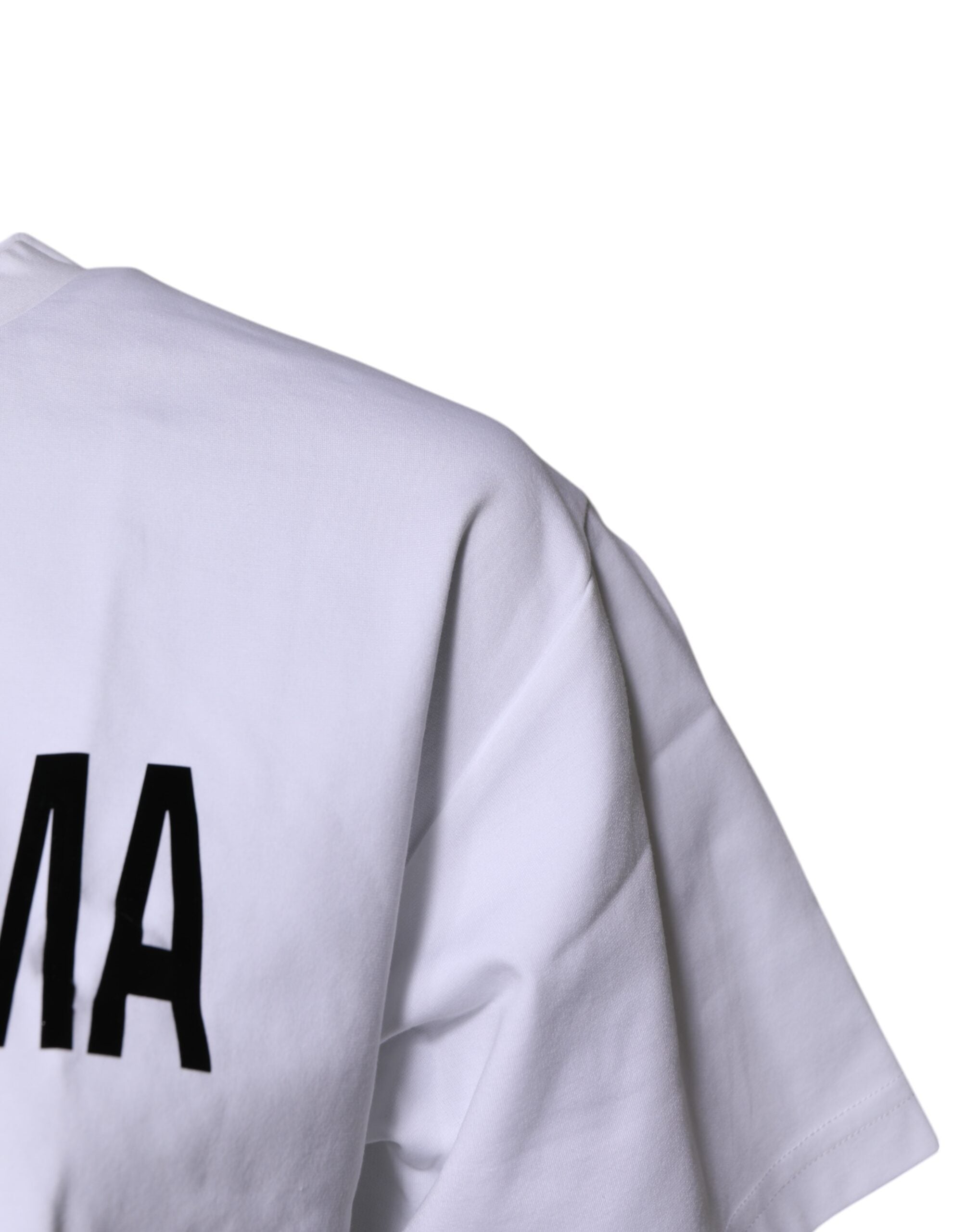 Dolce & Gabbana Weißes Bellissima-T-Shirt mit Rundhalsausschnitt aus Baumwolle