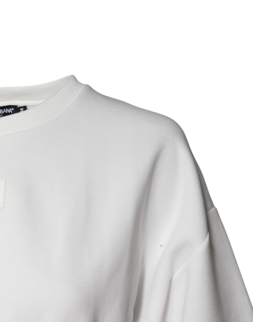 Dolce & Gabbana Weißes Blusentop aus Baumwollmischung mit 3/4 Ärmeln