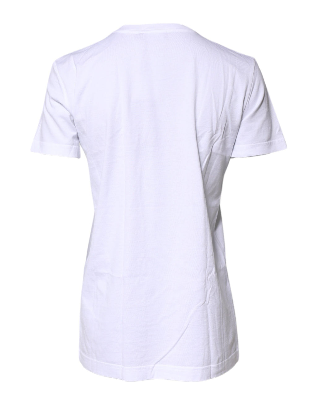 Dolce & Gabbana Weißes Baumwoll-T-Shirt mit Rundhalsausschnitt