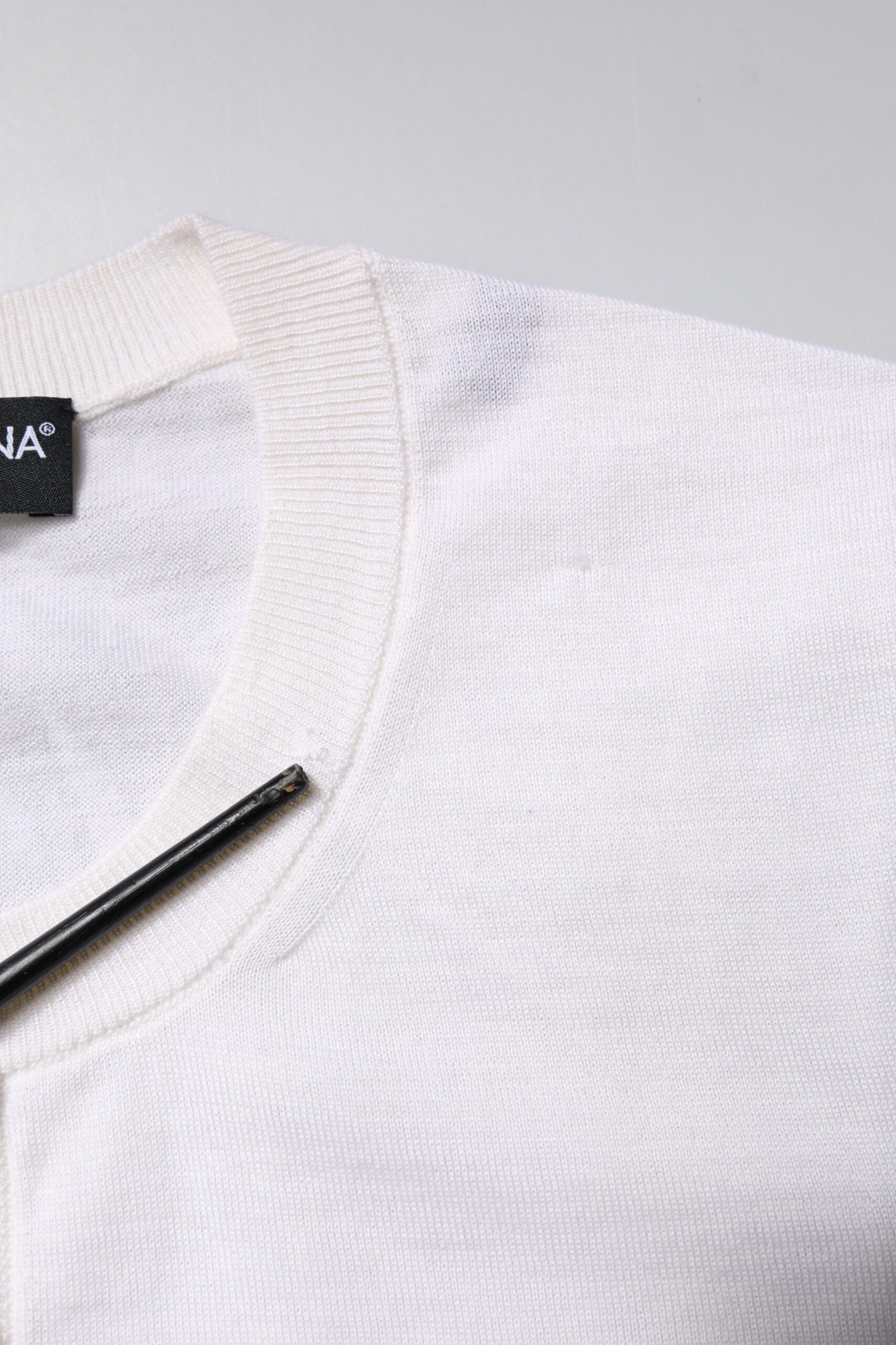 Dolce & Gabbana Cremefarbener Kaschmir-Strickpullover mit Cropped Cardigan