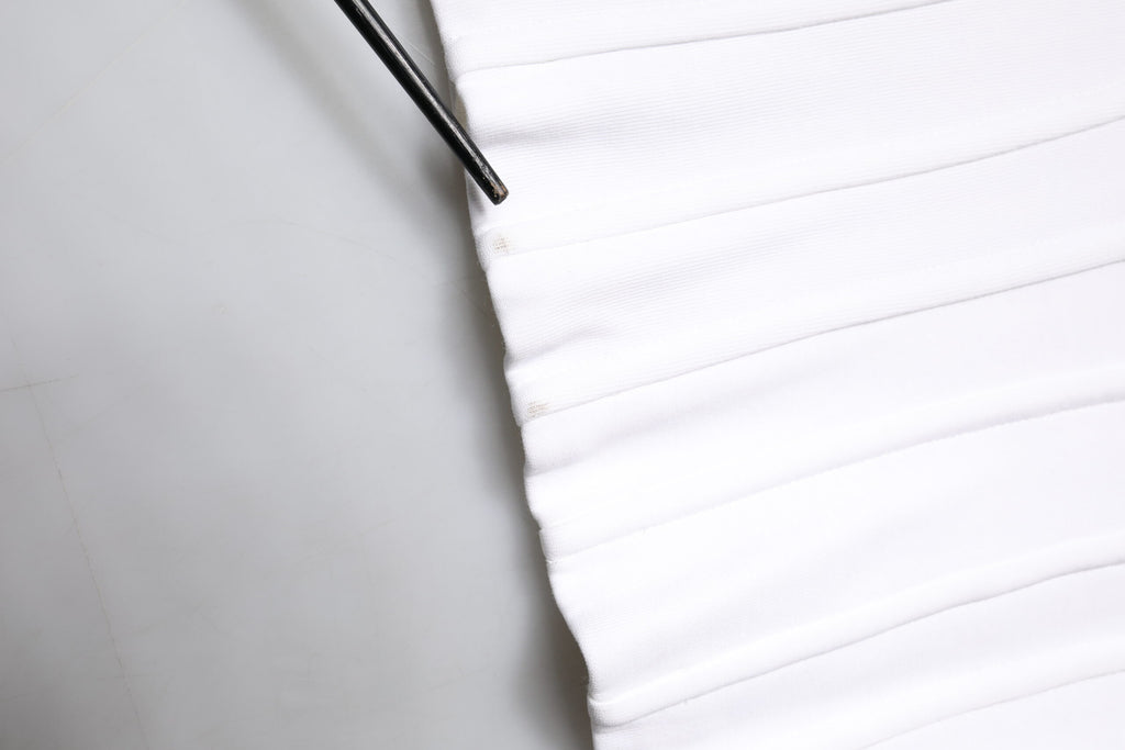 Dolce & Gabbana Weißes Blusentop aus Baumwollmischung mit 3/4 Ärmeln