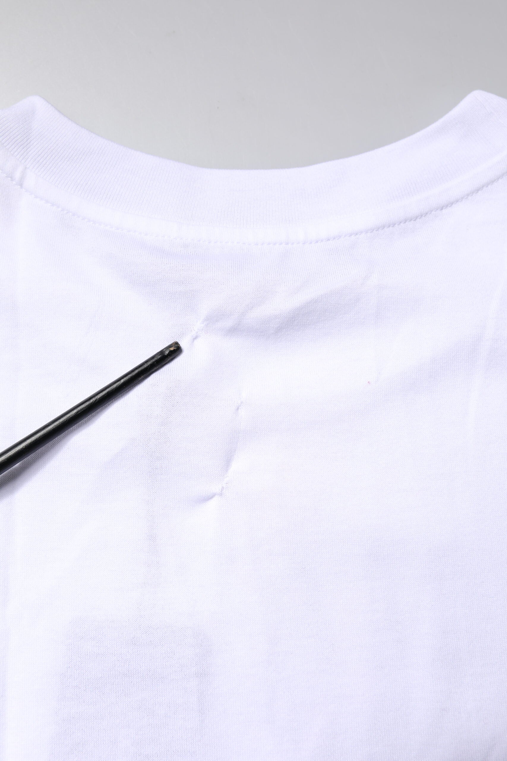 Dolce & Gabbana Weißes bedrucktes Baumwoll-T-Shirt mit Rundhalsausschnitt