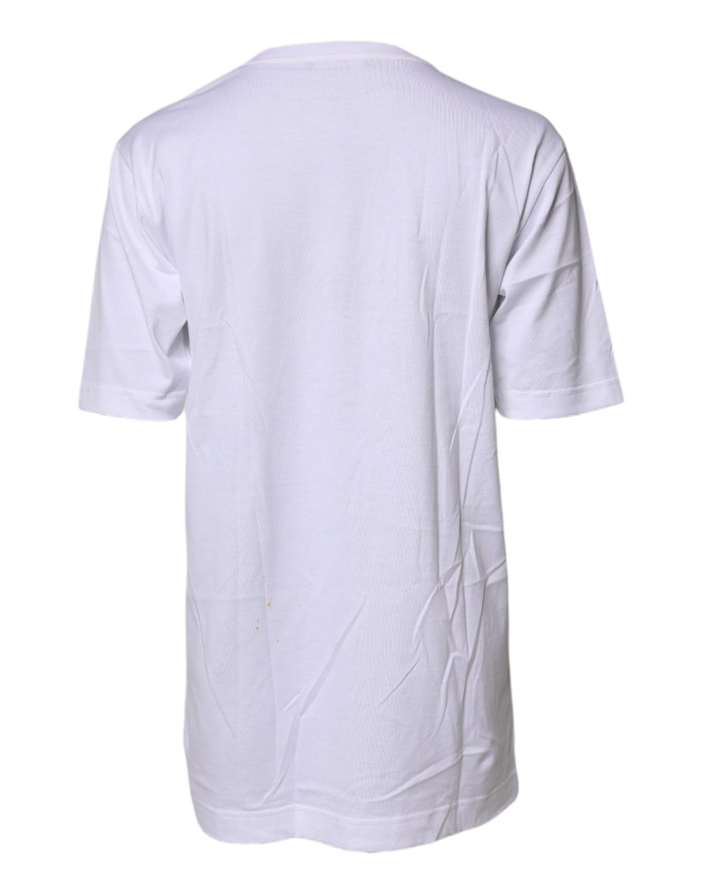 Dolce & Gabbana Weißes Baumwoll-T-Shirt mit Stickerei #DGFAMILY