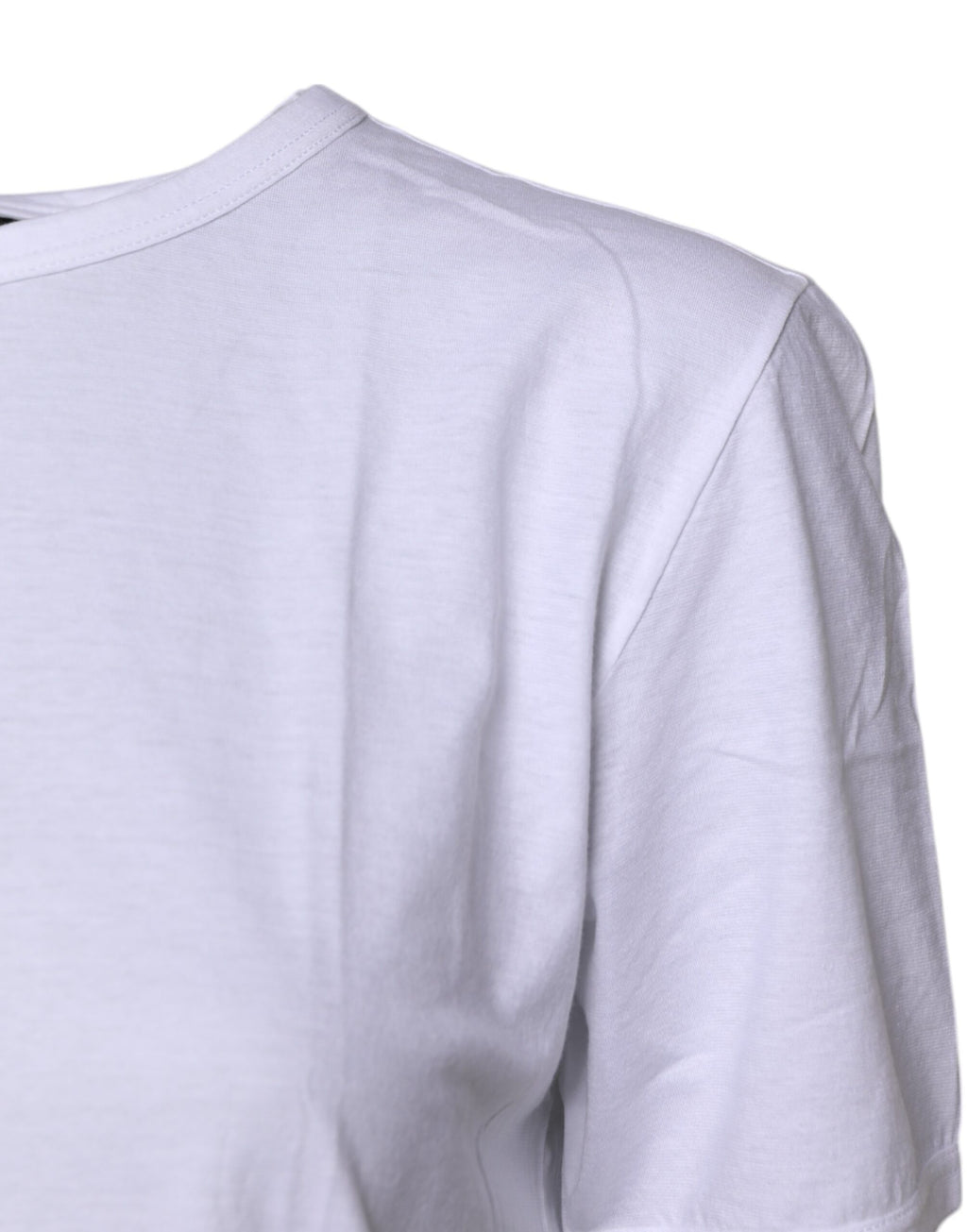 Dolce & Gabbana Weißes Kurzarm-Rundhals-T-Shirt