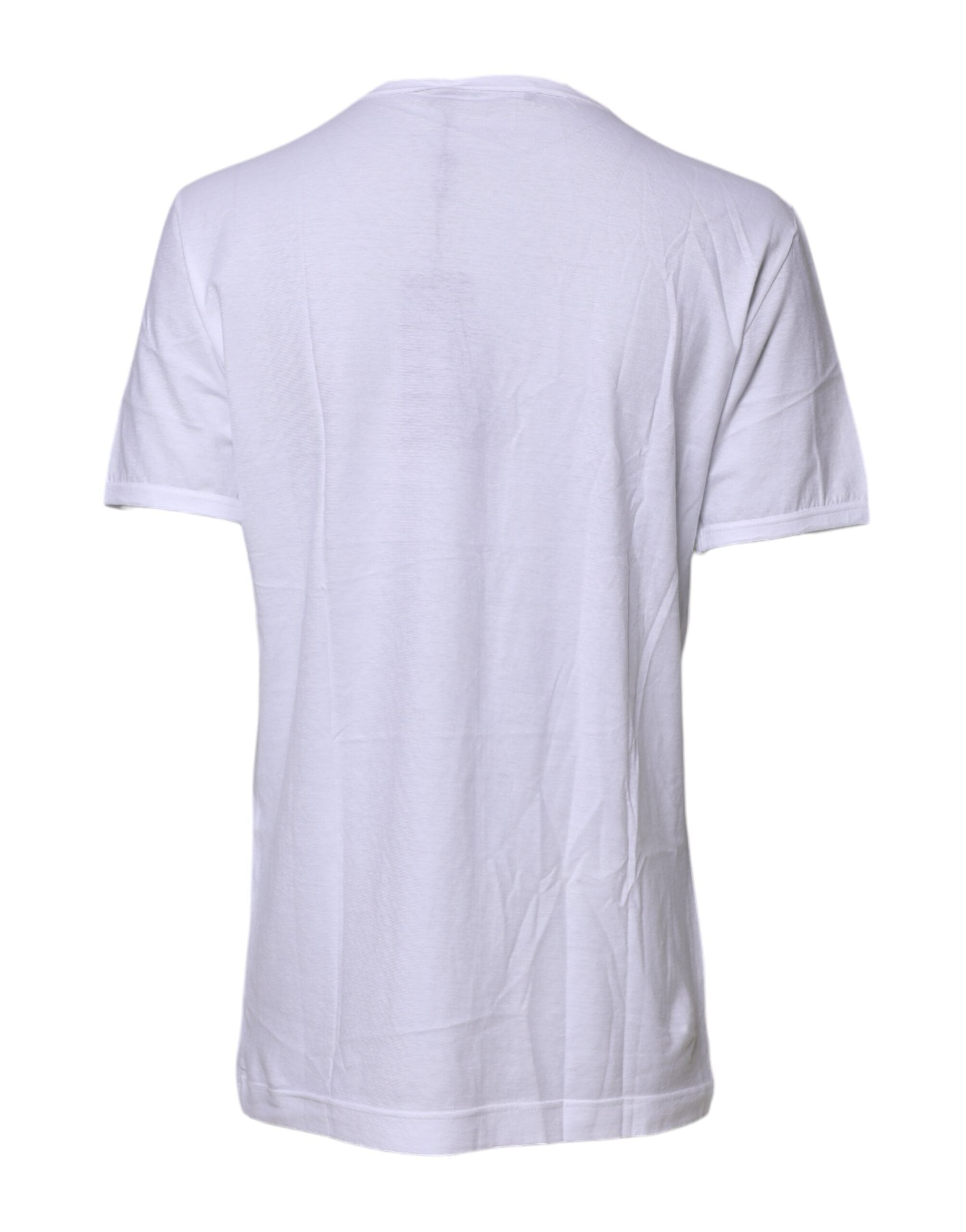 Dolce & Gabbana Weißes Kurzarm-Rundhals-T-Shirt