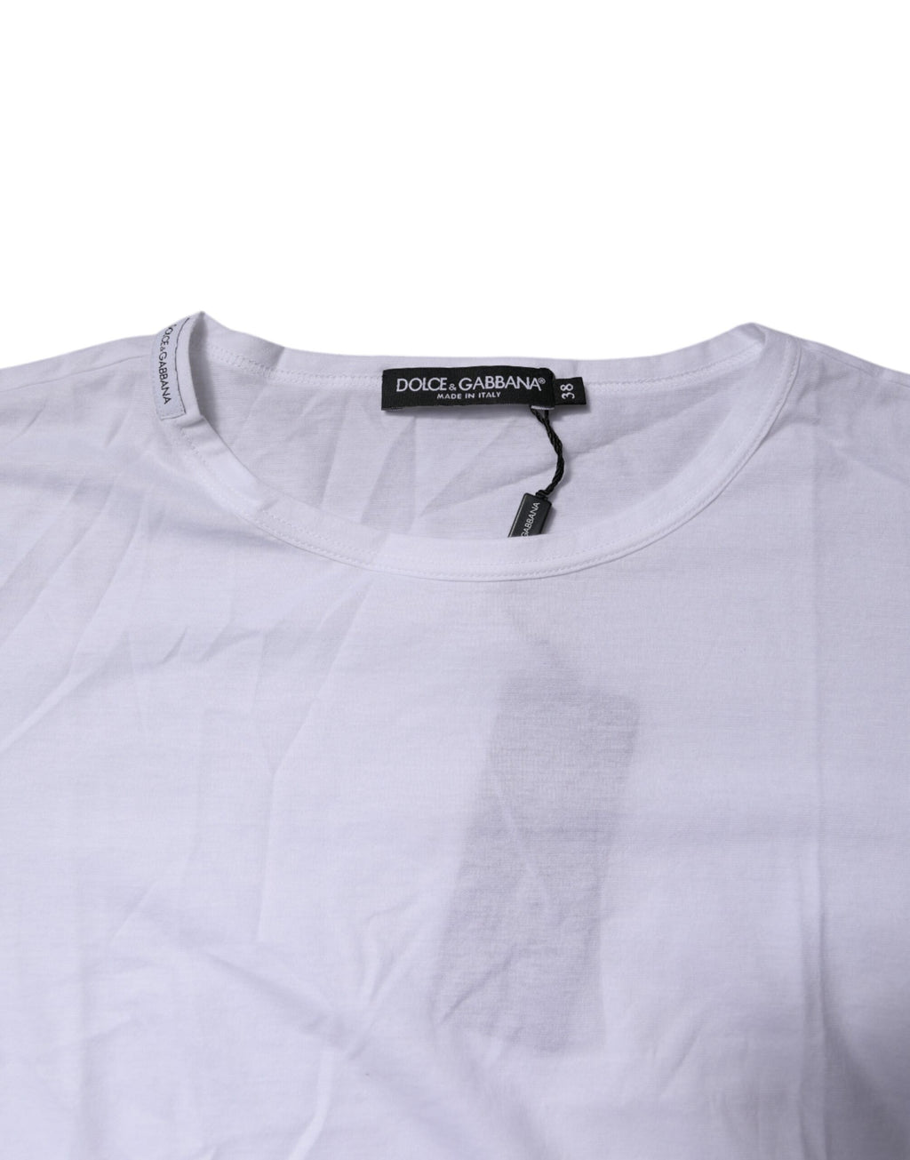 Dolce & Gabbana Weißes Kurzarm-Rundhals-T-Shirt