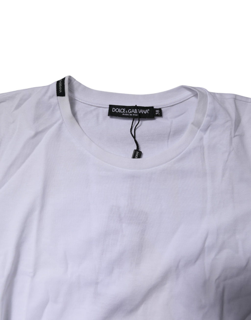 Dolce & Gabbana Weißes Kurzarm-Rundhals-T-Shirt