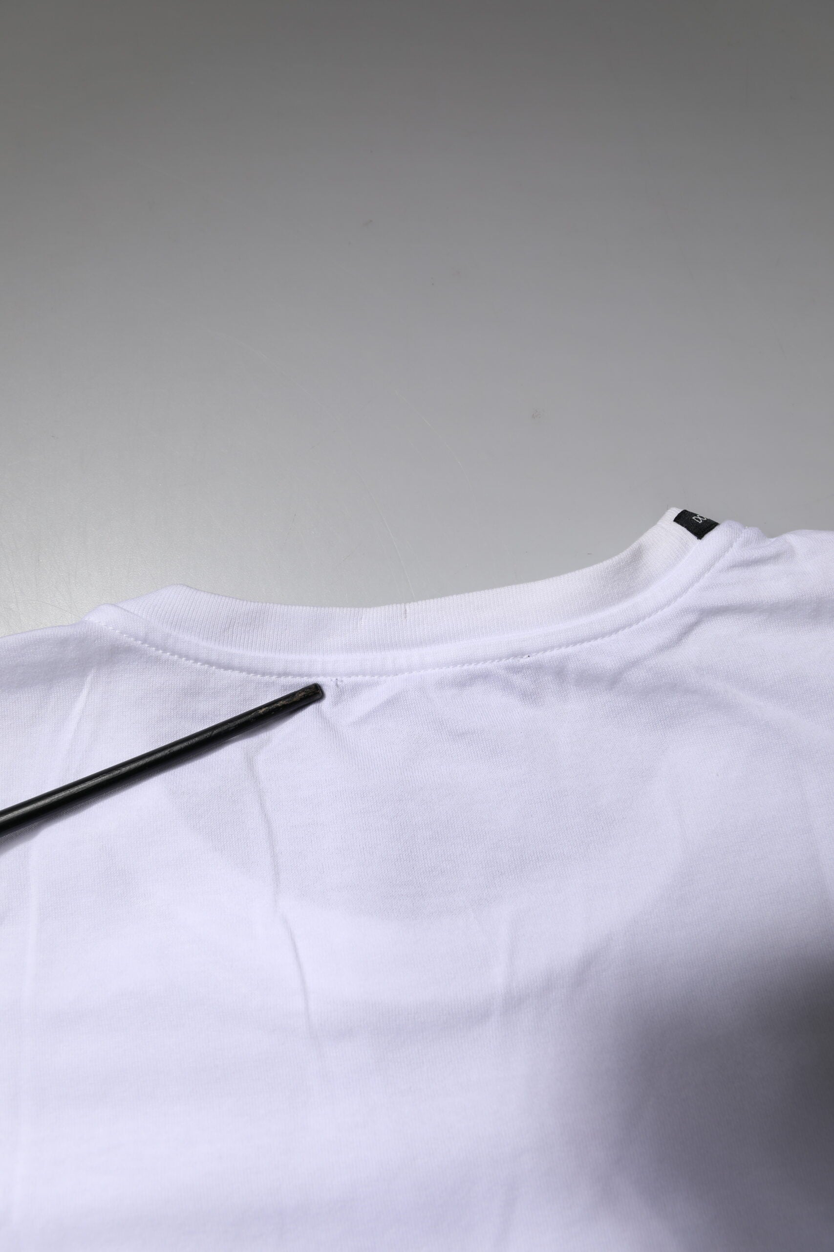 Dolce & Gabbana Weißes Kurzarm-Rundhals-T-Shirt