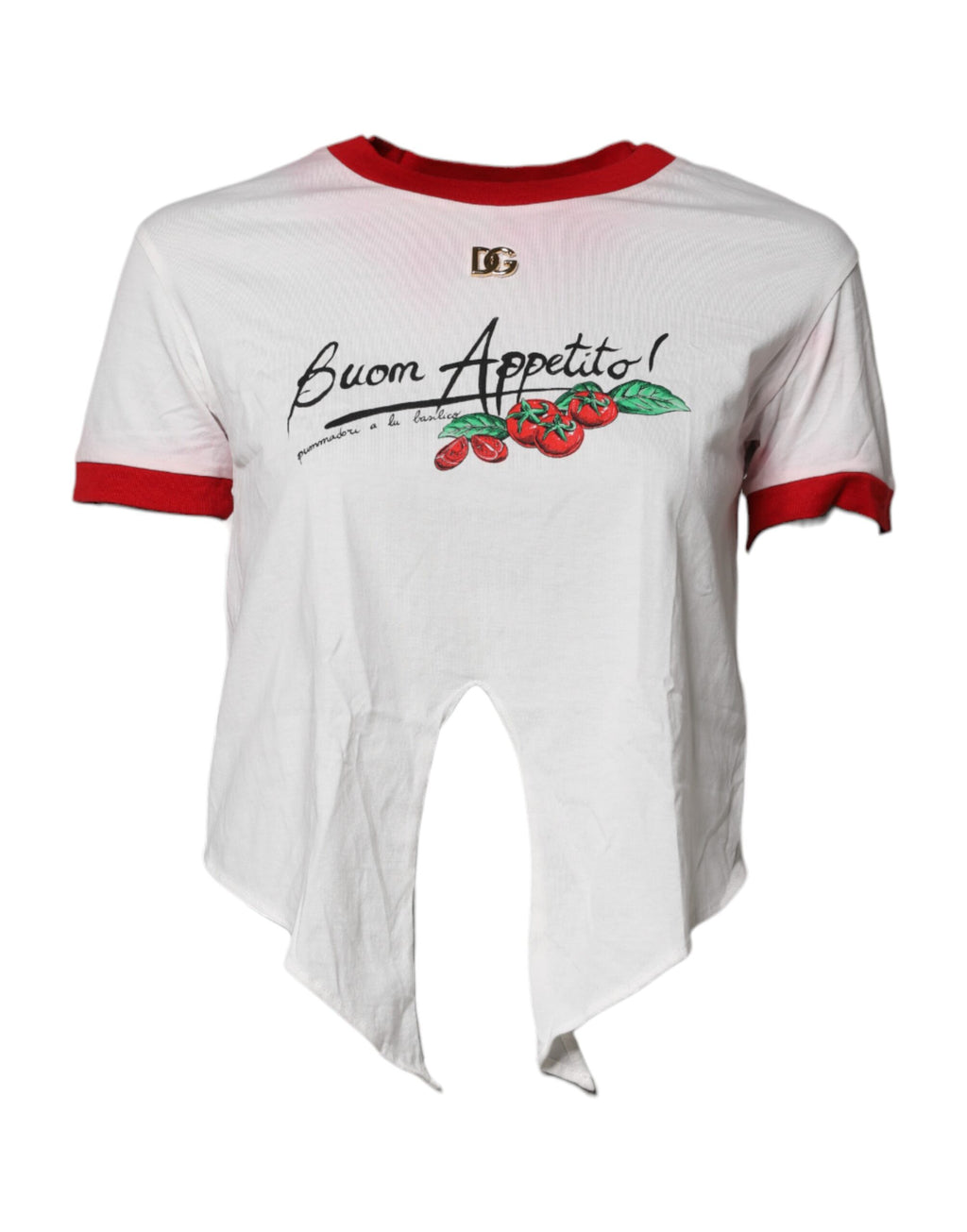 Dolce & Gabbana Weißes bedrucktes Rundhals-T-Shirt