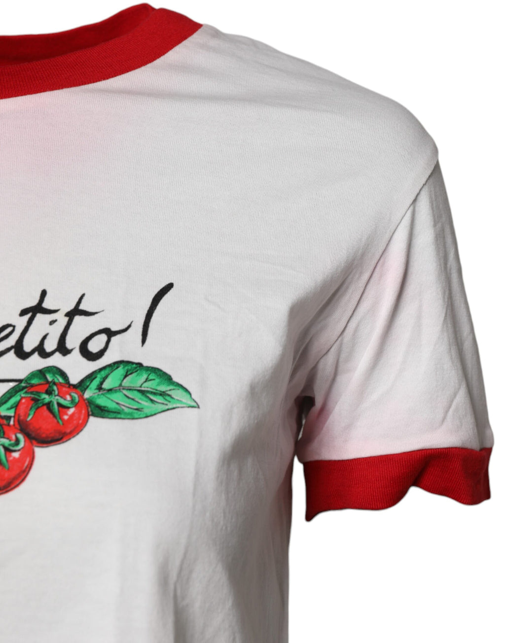 Dolce & Gabbana Weißes bedrucktes Rundhals-T-Shirt