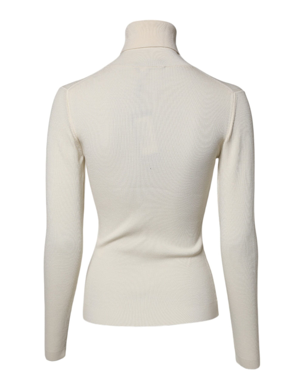 Dolce & Gabbana Cremefarbener Rollkragenpullover mit langen Ärmeln