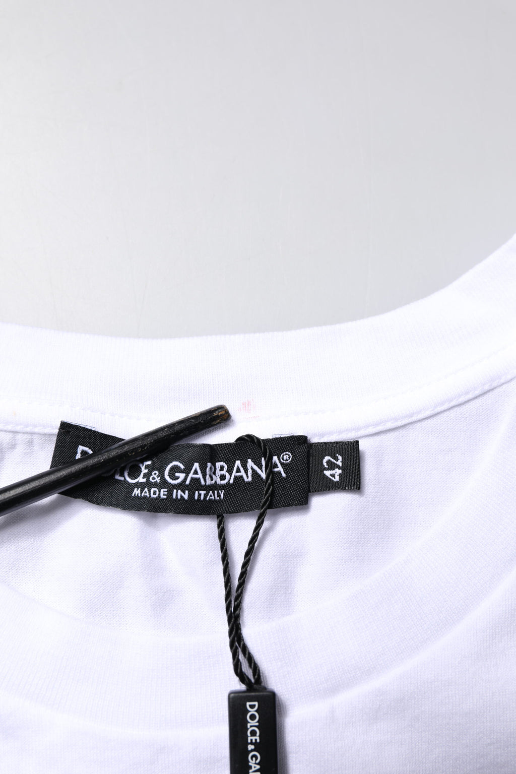 Dolce & Gabbana Weißes ärmelloses Baumwoll-Tank-Top mit Rundhalsausschnitt