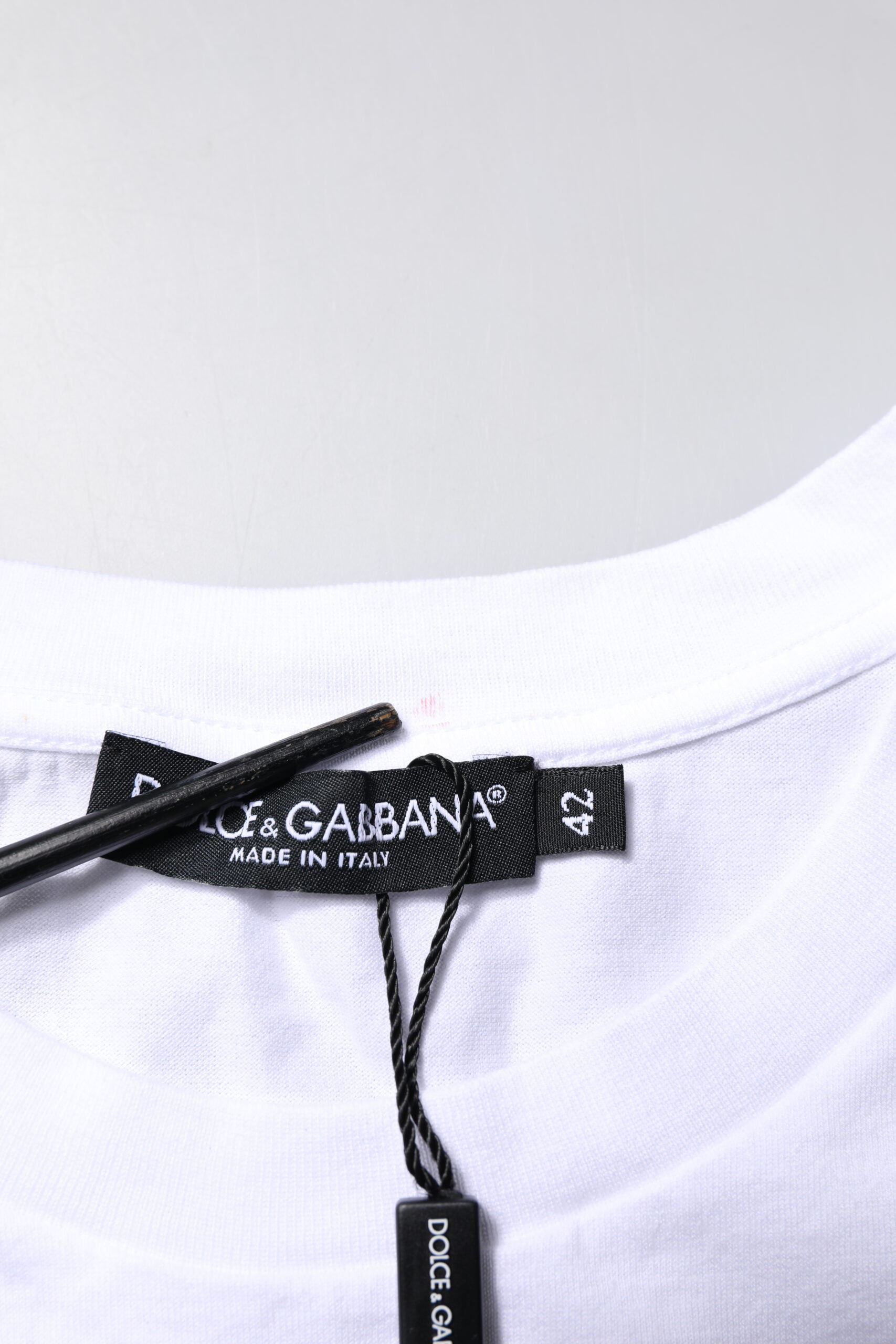 Dolce & Gabbana Weißes ärmelloses Baumwoll-Tank-Top mit Rundhalsausschnitt