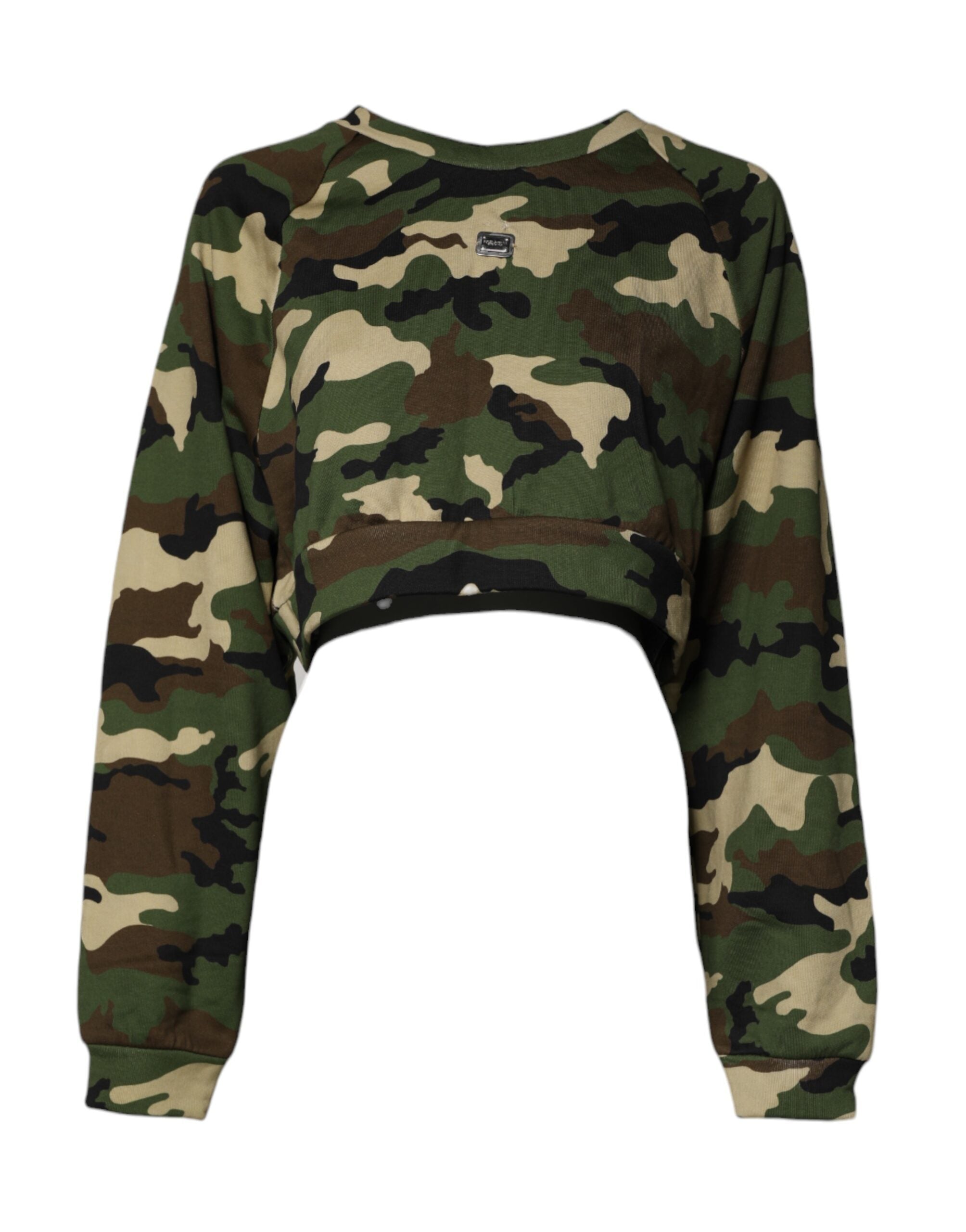 Dolce & Gabbana Multicolor Camou Sweatshirt Pullover mit Kragen