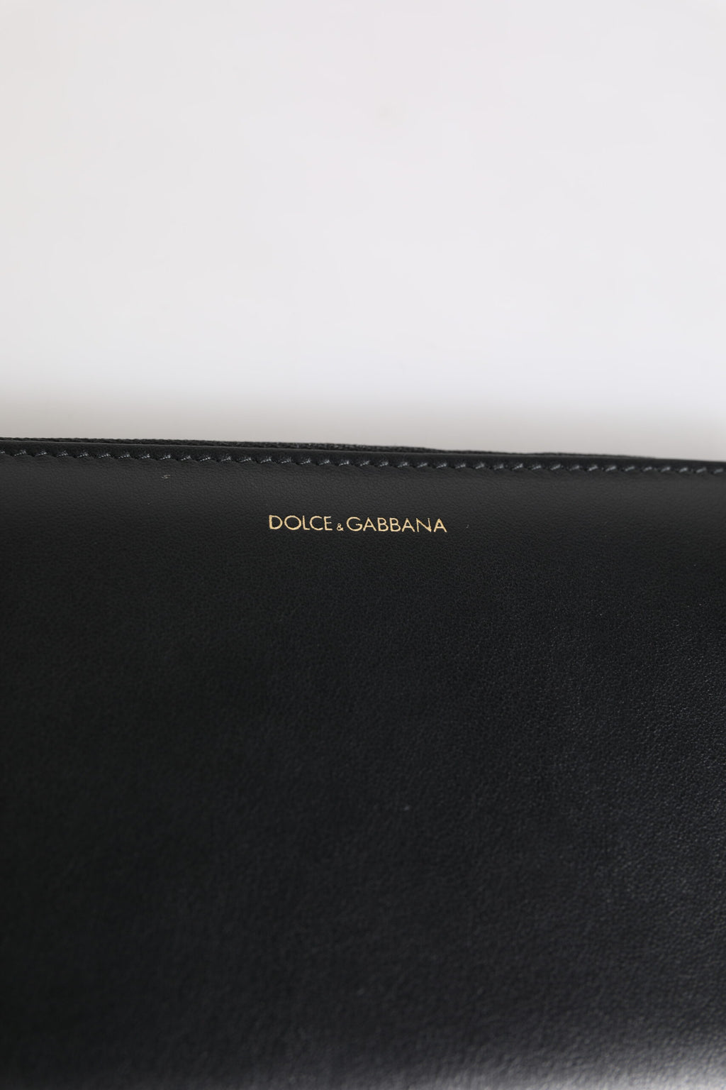 Dolce & Gabbana Schwarz-Blau Exotisches Leder Geprägte Kontinental Brieftasche