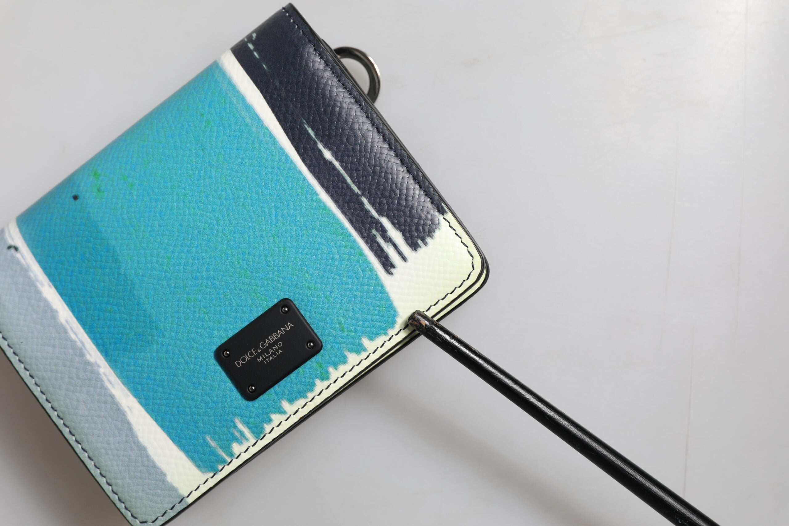 Dolce & Gabbana Multicolor Leder DG Logo Bifold Kartenhalter Geldbörse