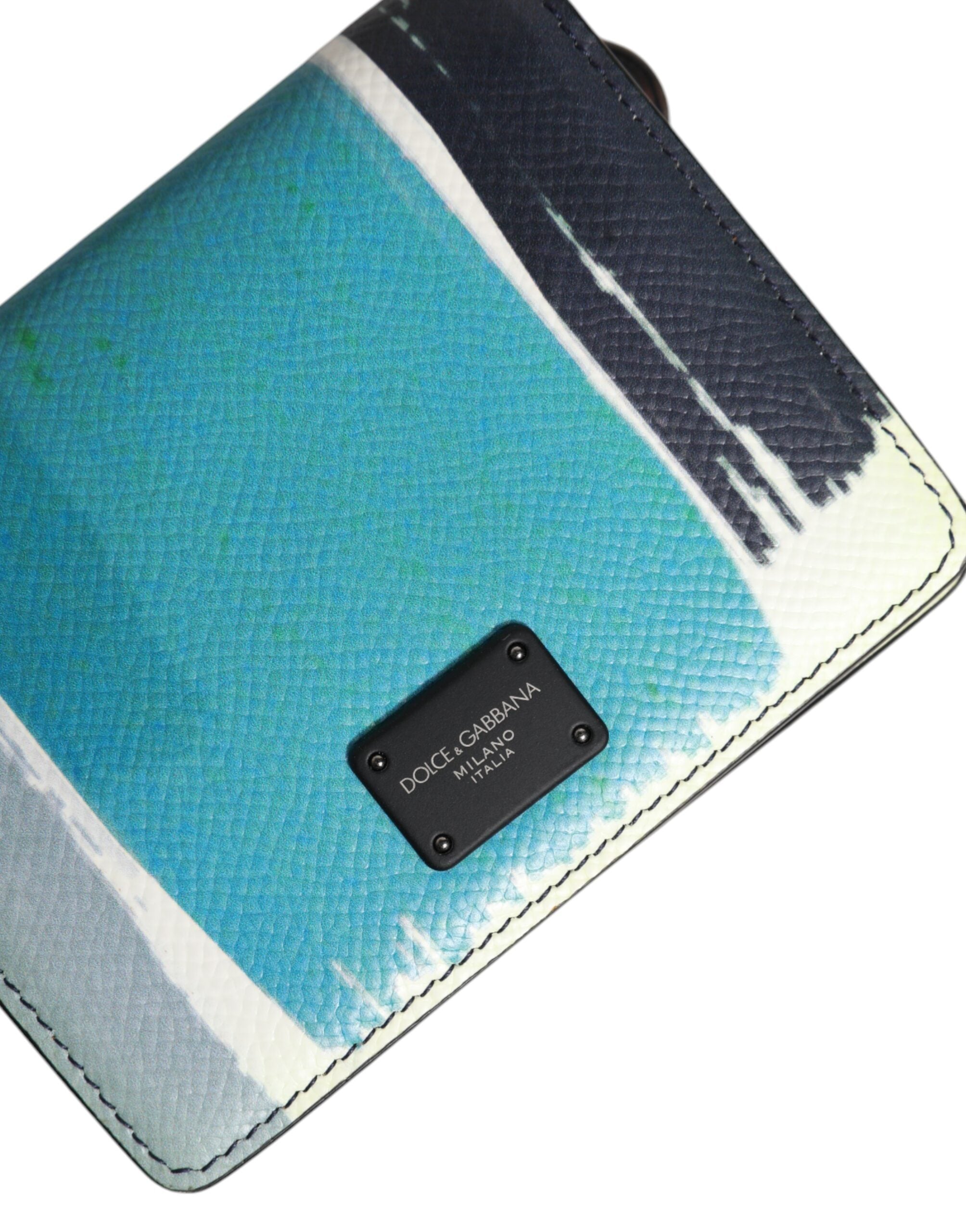 Dolce & Gabbana Multicolor Leder DG Logo Bifold Kartenhalter Geldbörse