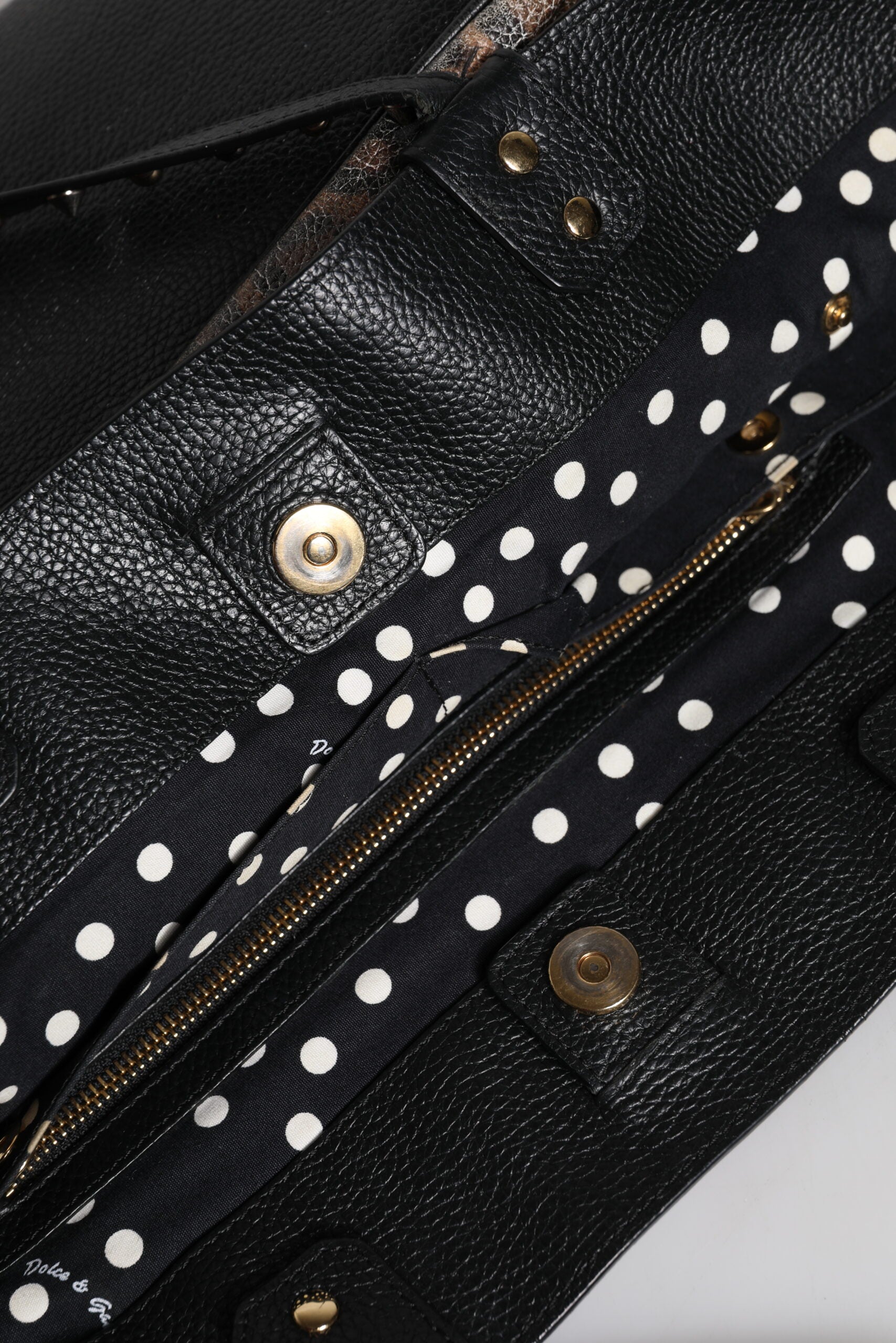 Dolce & Gabbana Braune Leopardentasche BEATRICE Leder mit Logo-Plakette Tote Bag