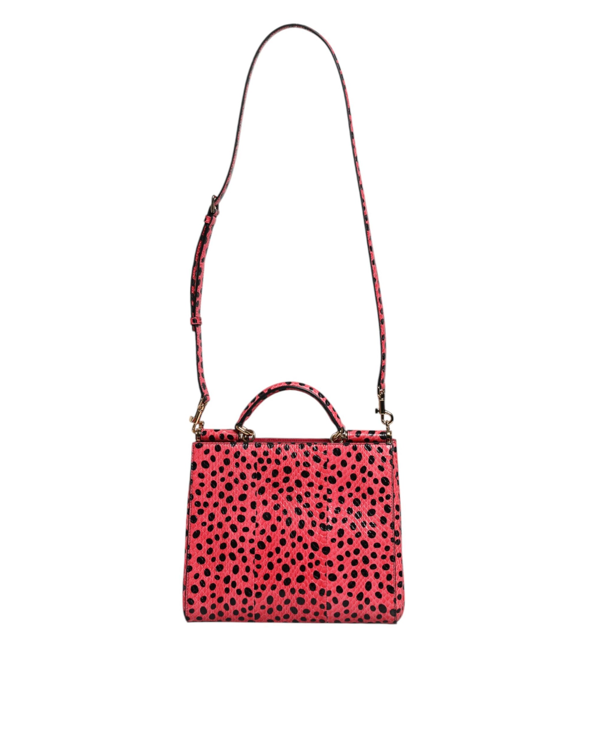 Dolce & Gabbana Pinke Exotic Leather Top Handle Tote Crossbody Tasche