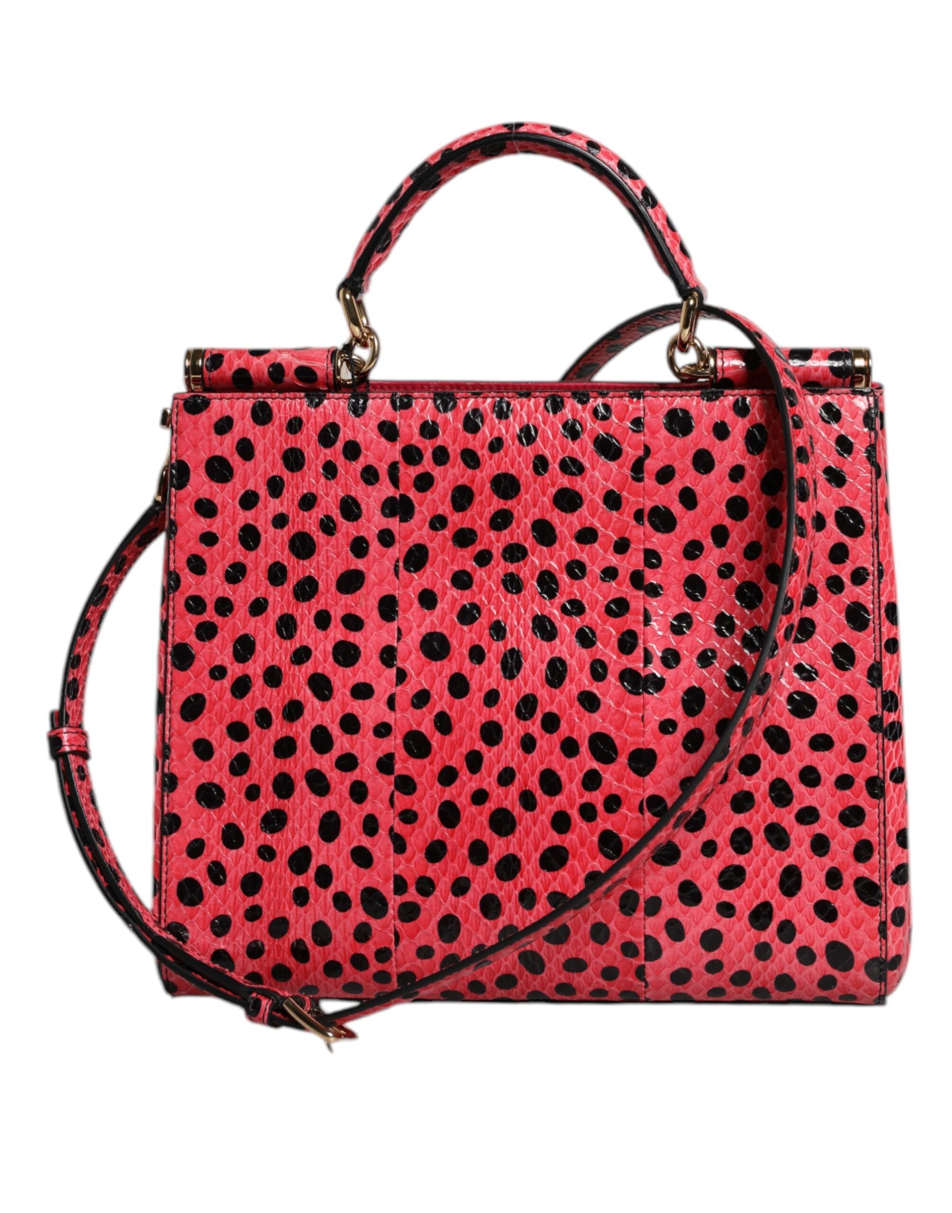 Dolce & Gabbana Pinke Exotic Leather Top Handle Tote Crossbody Tasche